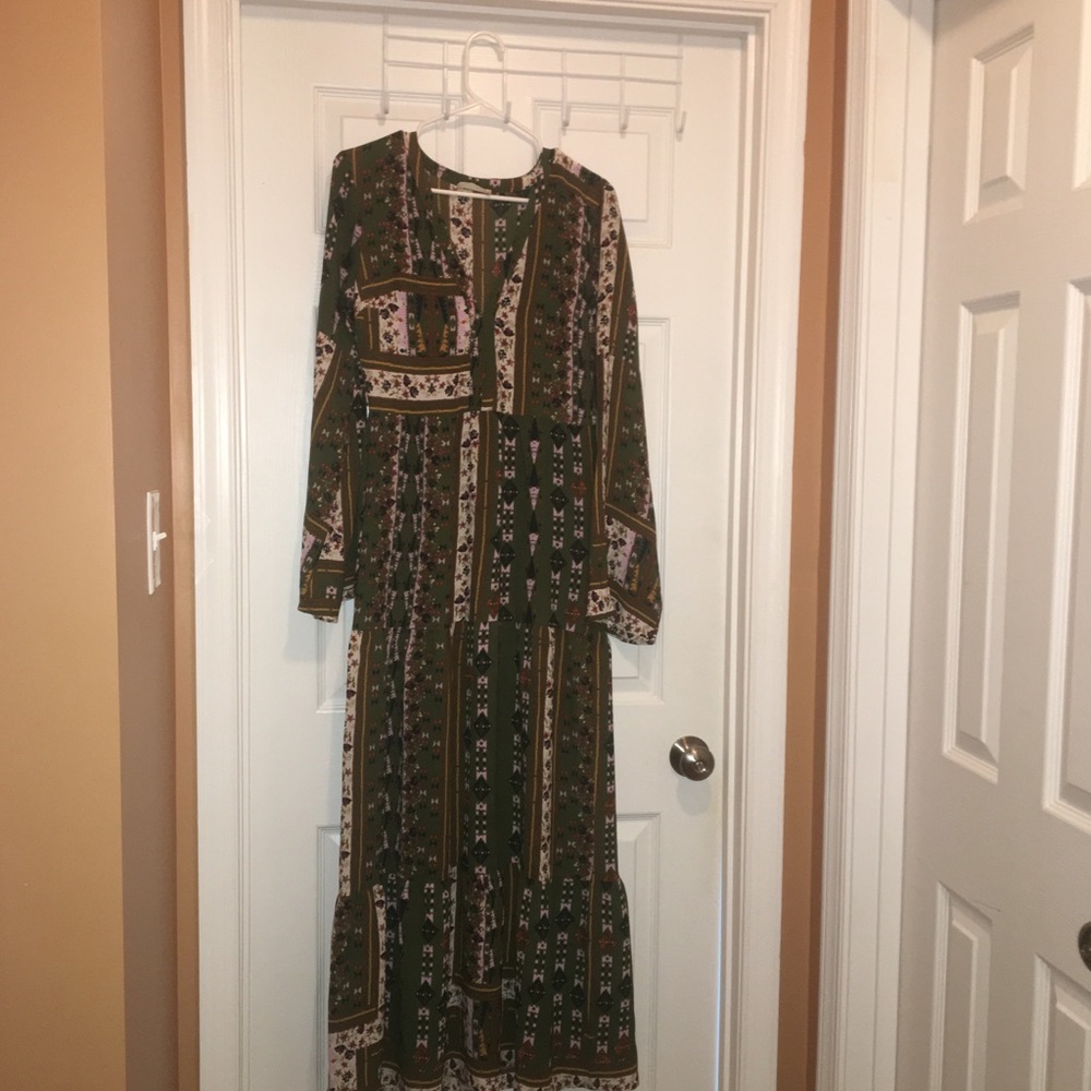 Long green summery dress